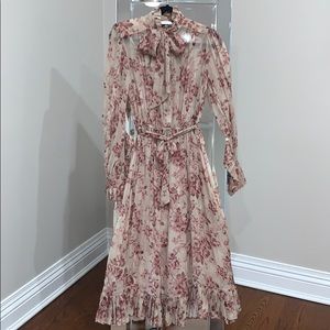 Zimmerman unbridled floral print midi silk dress